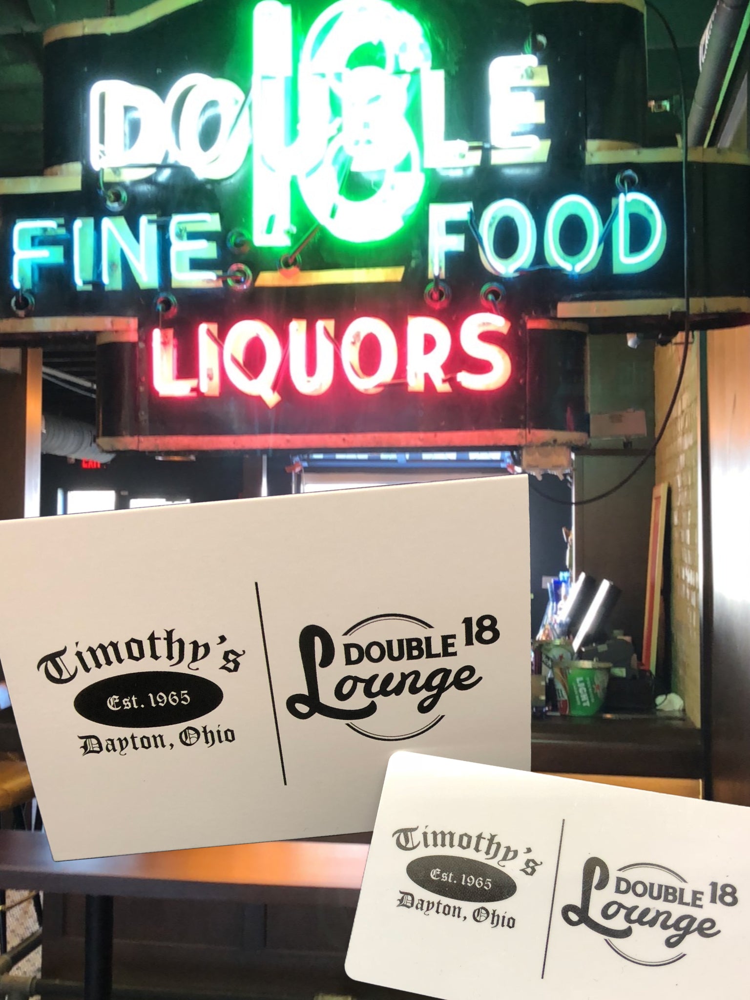 Timothy's & Double 18 Lounge Gift Card